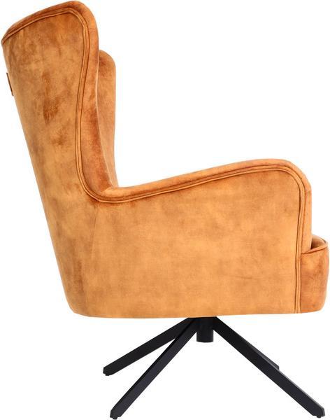 Produktbild Mendler Lounge-Sessel HWC-L63, Cocktailsessel Polstersessel Relaxsessel, drehbar, vintage Samt Metall - gold