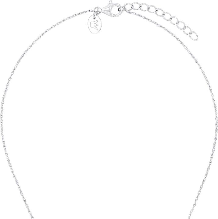 Actual product image Prinzessin Lillifee Necklace for girls, 925 Sterling silver, zirconia synth. | crown (Silver 925)