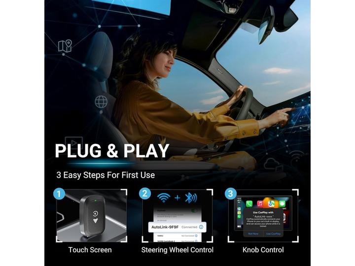 Produktbild PowerGuard 2-in-1 Wireless iOS Carplay & Android Auto Adapter