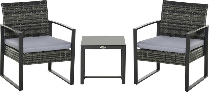 Produktbild Outsunny Polyrattan Sitzgruppe als 5-tlg. Set