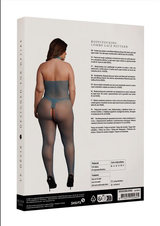 Actual product image Le Désir Fishnet and Lace Bodystocking - Queen Size (XL, XXL, 3XL, 4XL)