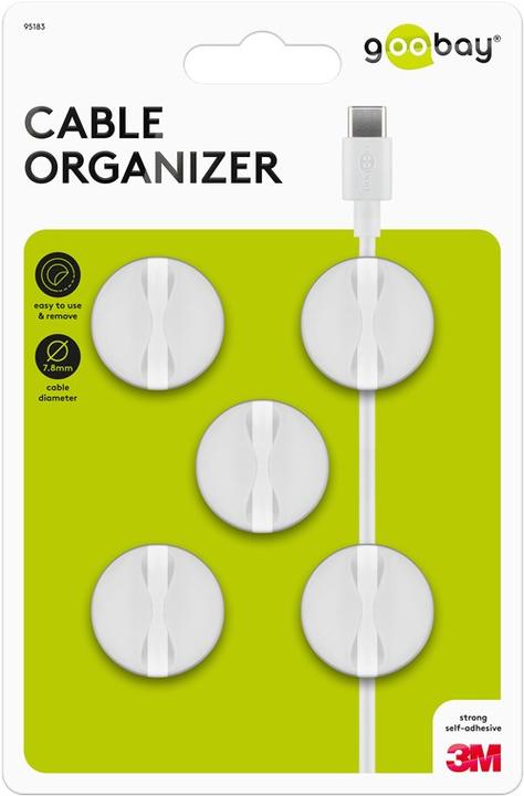 Actual product image Goobay Set of 5 cable guides