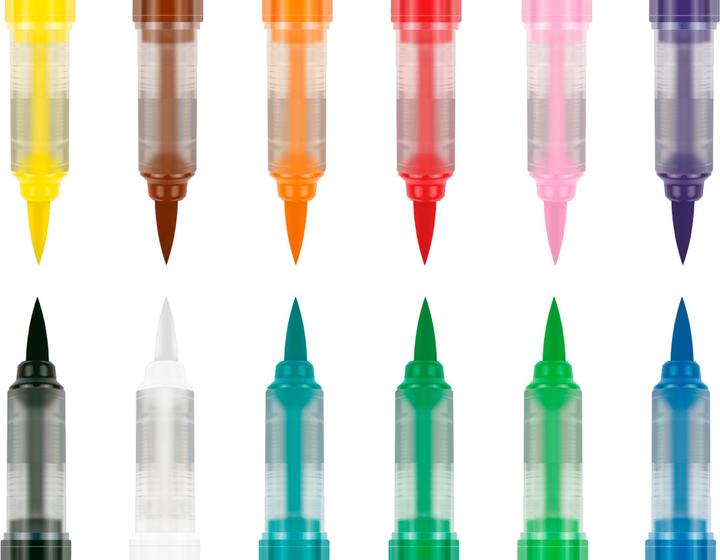 Actual product image Karin PIGMENT DECO BRUSH - Brush Marker (Multicoloured, 12 x)