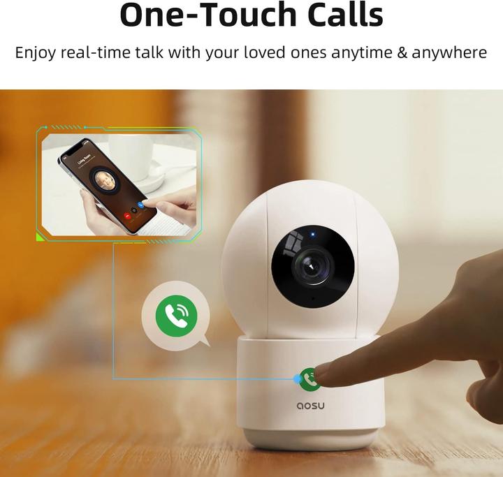 Image du produit Aosu Caméra de surveillance 2K Intérieur (1920 x 1080 Pixels)