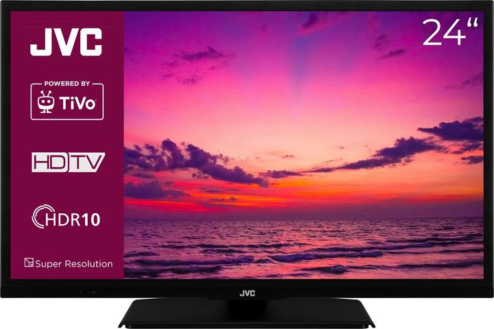JVC LT-24VH5455 Téléviseur 24 pouces Smart TV Powered by TiVo (HD-Ready, HDR, triple tuner, 6 mois de HD (24", LED, HD, 2024)