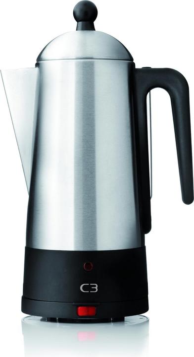 Immagine prodotto C3 Design Eco - Caffettiera elettrica - 6 tazze - nero/acciaio inox spazzolato
