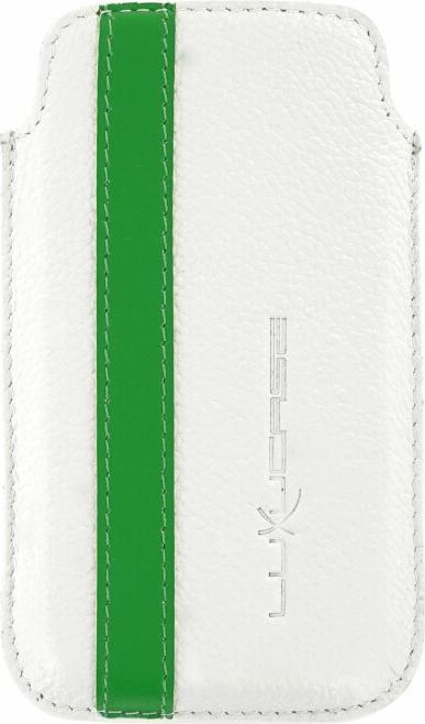 Image du produit Luxucase Sleece Case Size M white - green Blister (Apple iPhone 4s, Apple iPhone 4)