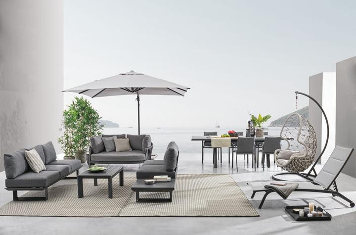 Image du produit Bizzotto Table à rallonge de jardin Krion 205- anthracite (205 cm)