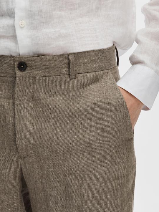 Actual product image Selected Homme Regular fit linen suit trousers (46)