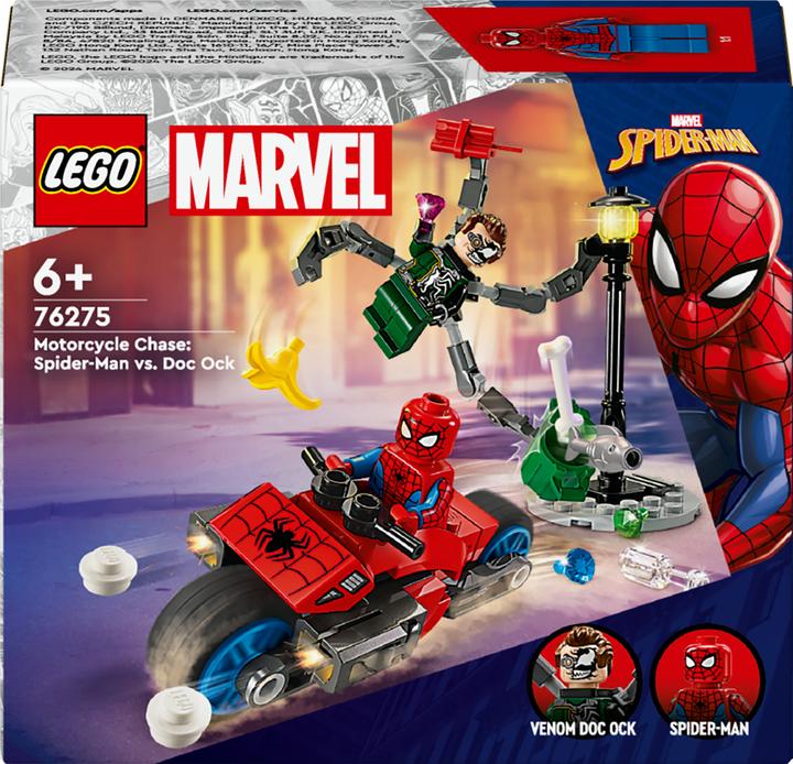 Produktbild LEGO Motorrad-Verfolgungsjagd: Spider-Man vs. Doc Ock (76275, LEGO Marvel)