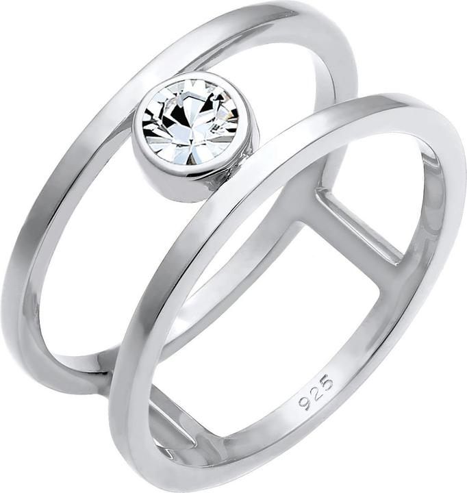 Actual product image Elli Crystal Ring, Solitaire Ring (56, 925 Silver)
