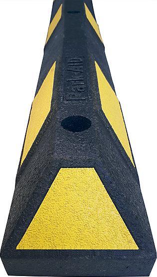 Actual product image Moravia Park-AID® wheel stop, LxWxH 1800 x 150 x 100 mm, black / yellow.