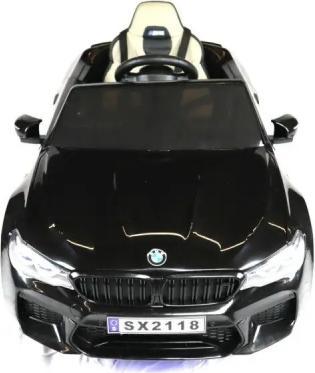 Produktbild Es-toys Elektro Kinderfahrzeug “BMW M5” – lizenziert – 24V Akku,MP3, Ledersitz + EVA - Schwarz (24 V)