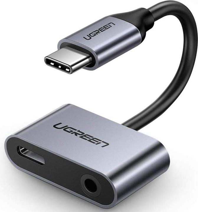 Image du produit Ugreen Adaptateur USB-C vers audio 3.5mm + USB-C femelle (USB Type C, Prise de 3,5 mm, USB Type C)