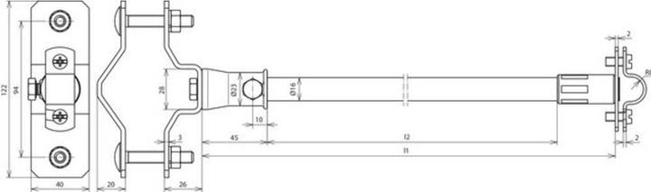 Productafbeelding Dehn 106226 Afstandhouder f. Rd 16mm L675mm