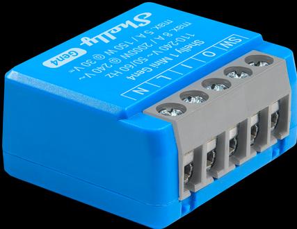 Actual product image Shelly 1 Mini Gen4 2-pack (Switch actuator)