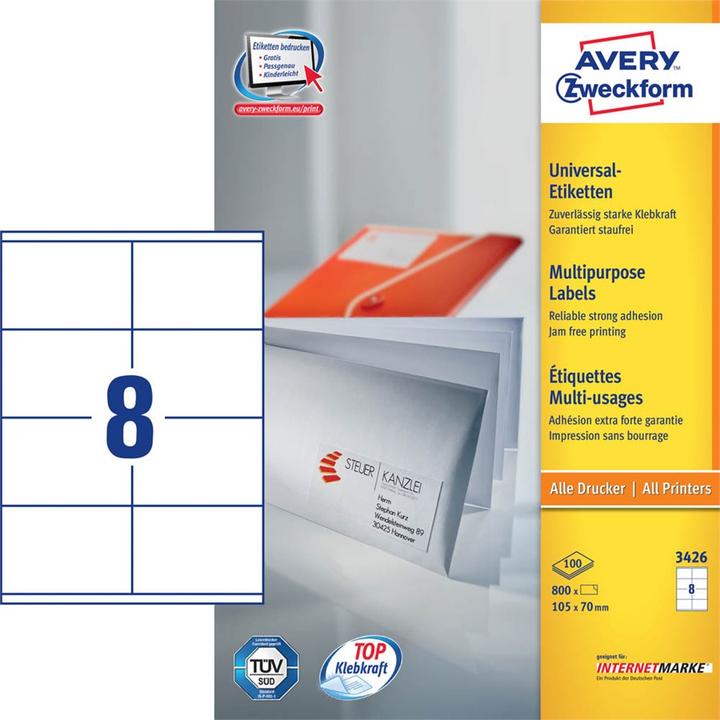 Image du produit Avery Étiquettes universelles