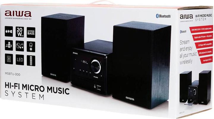 Immagine prodotto Aiwa MSBTU-300 (Bluetooth, Lettore CD, 2x 10 W)
