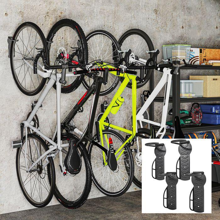 Image du produit Swisshandel24 4er Set Fahrrad Wandhalterung Vertikal mit 30 kg Tragkraft klappbar Aufhängung