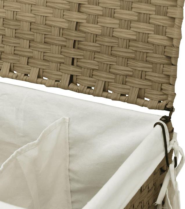 Actual product image VidaXL Laundry basket with castors 60x35x60.5 cm rattan, material