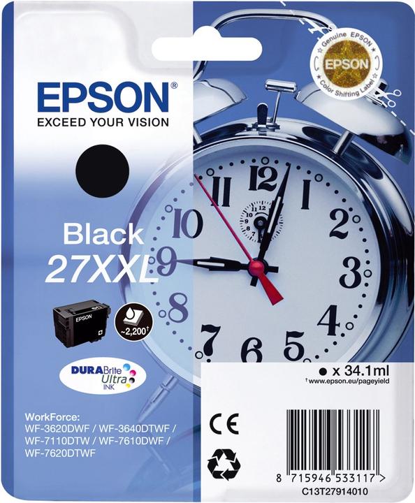 Image du produit Epson C13T2791401027XXL Cartouche d'encre noire 2 200 pages 34.1ml noir WF 3620 (CF)