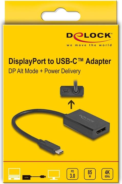 Image du produit Delock Adaptateur DisplayPort femelle vers USB Type-C mâle (DP (USB-C, 15 cm)