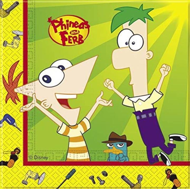 Actual product image Phineas And Ferb Paper napkins (20 x)