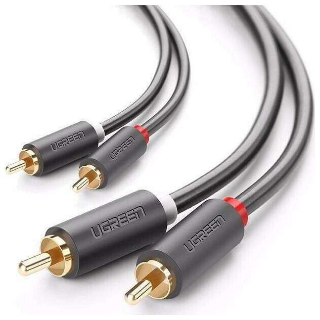 Image du produit Ugreen Câble 2RCA (RCA) à 2RCA (RCA) 1.5m (noir) (1.50 m, RCA)