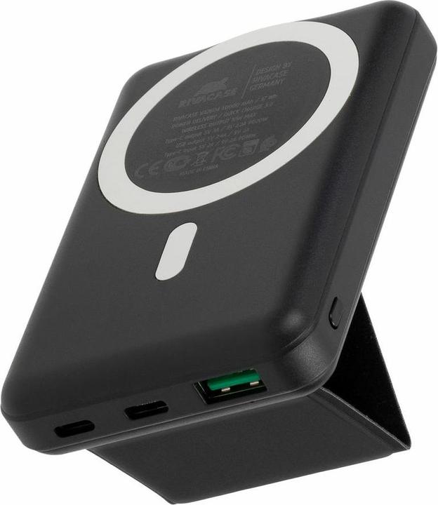 Immagine prodotto Rivacase VA2604 Powerbank wireless Magsafe Qi 15W, batteria esterna con caricatore rapido QC/PD 20W 10000 mAh (10000 mAh, 20 W, 18.50 Wh)