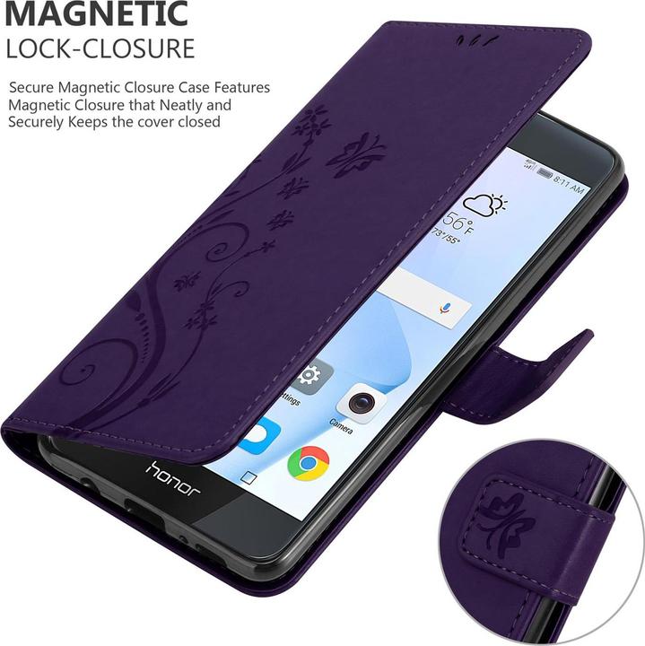 Actual product image Cadorabo Flower Book Cover (Honor 8, Fee 8 Premium)