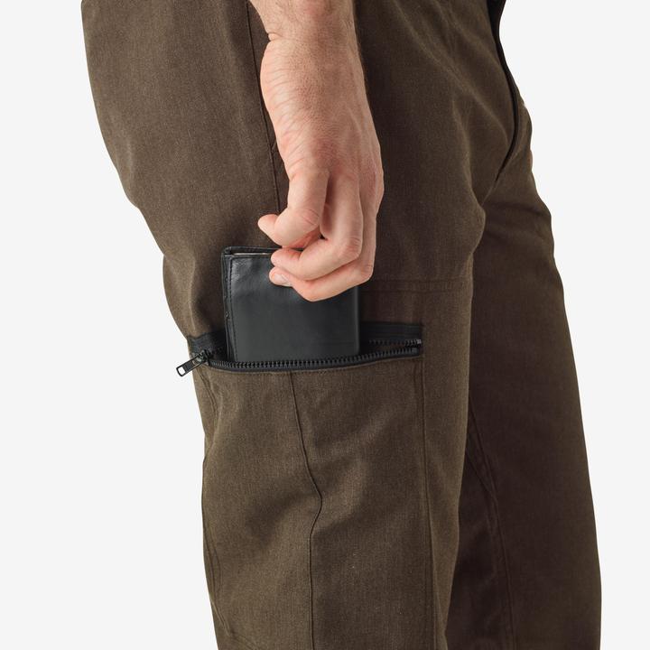 Actual product image Solognac Hunting trousers Steppe 100 hardwearing brown (M)