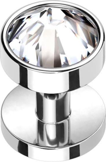 Image du produit Star Piercing Skin Diver silber mit Kristall silber (Titane G23, sans laiton)