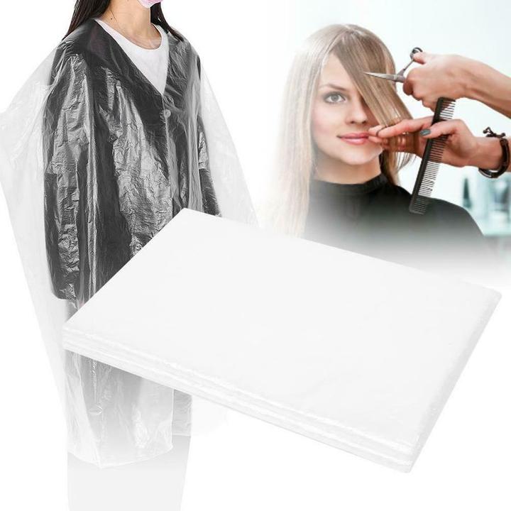 Actual product image Hermex Disposable plastic apron 50 pcs. Hairdresser Coiffeur