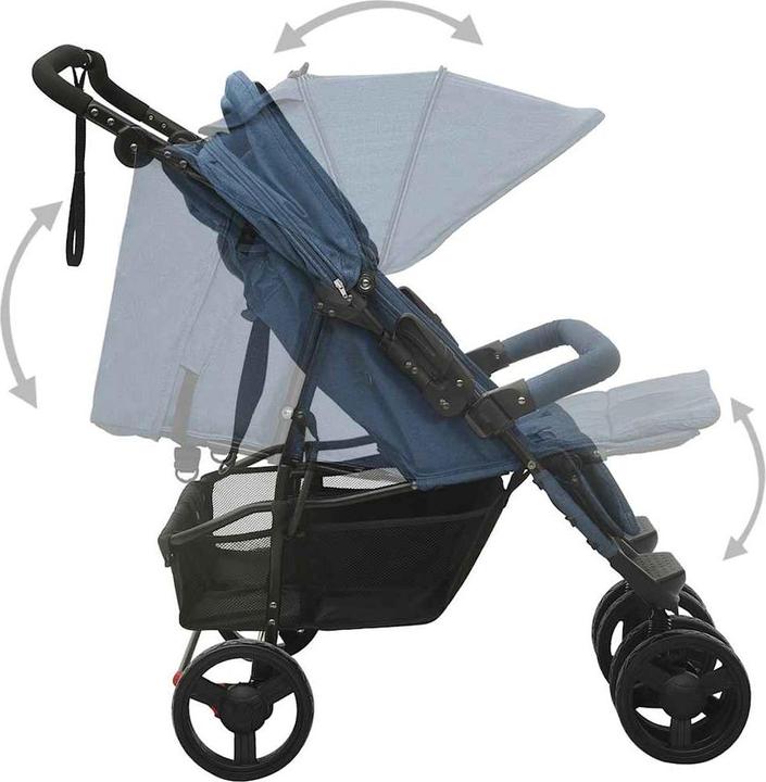 Image du produit VidaXL Geschwisterwagen