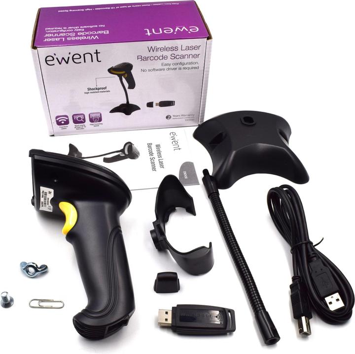 Actual product image Ewent Escaner Laser De Codigos De Barras Inalambrico
