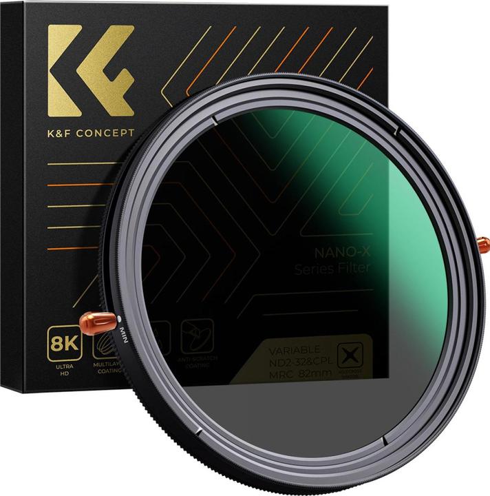 Produktbild K&F Concept 2 in 1 CPL+Variable ND2ND32 (86 mm, ND- / Graufilter, Polarisationsfilter)