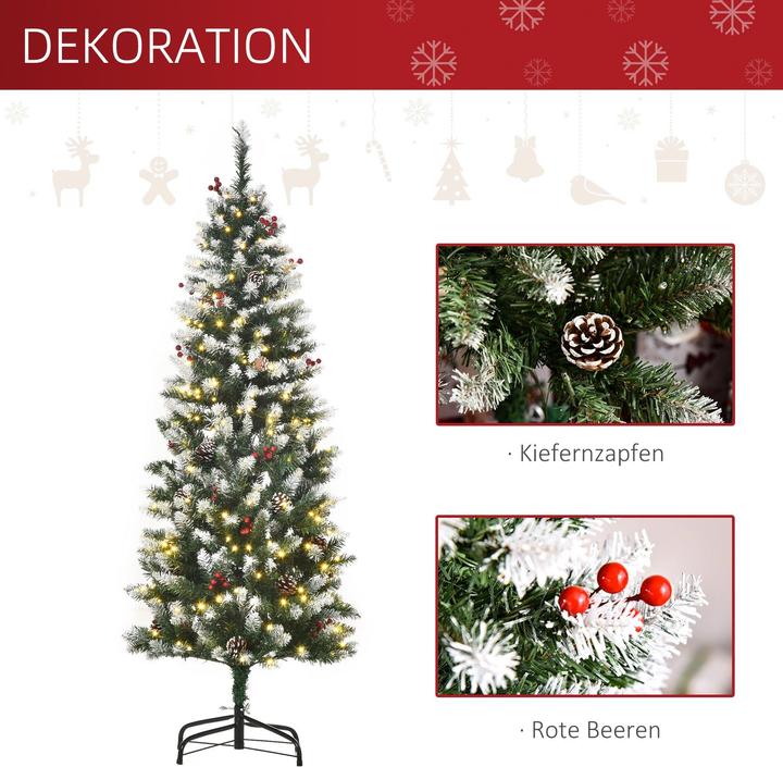 Image du produit Jamb Sapin de Noël 250 LEDs Neige (150 cm)