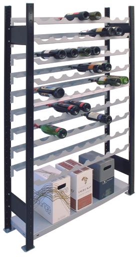 Immagine prodotto Schulte Lagertechnik Portabottiglie da vino di base (100 x 25 x 180 cm)