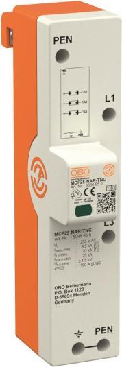 OBO Bettermann OBO MCF25-NAR-TNC LightningController Rail tripolaire 5096950 (5096950)