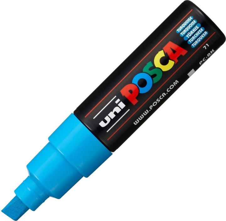 Image du produit Posca Marqueur PC-8K pointe biseautée (Turquoise, 8 mm, 1 x)