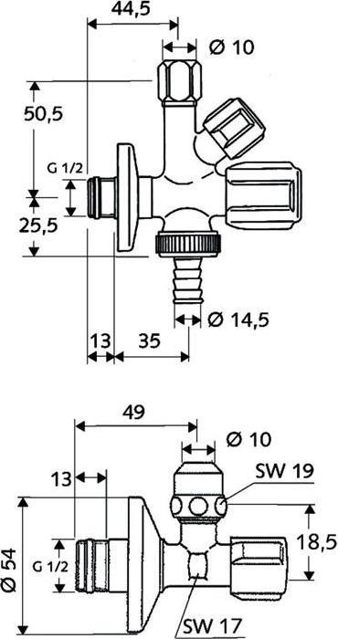 Image du produit Schell Set de raccordement COMFORT chromé, sortie 3/8 pouce, raccord 1/2 pouce