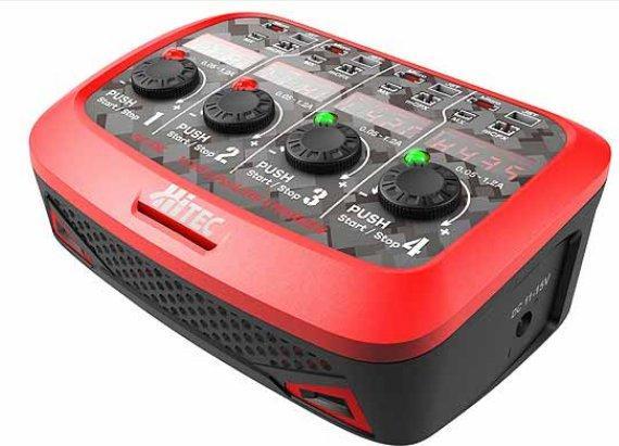 Productafbeelding Hitec Lader AC/DC Multicharger X4 Micro SE voor 1S LiPo en LiHV