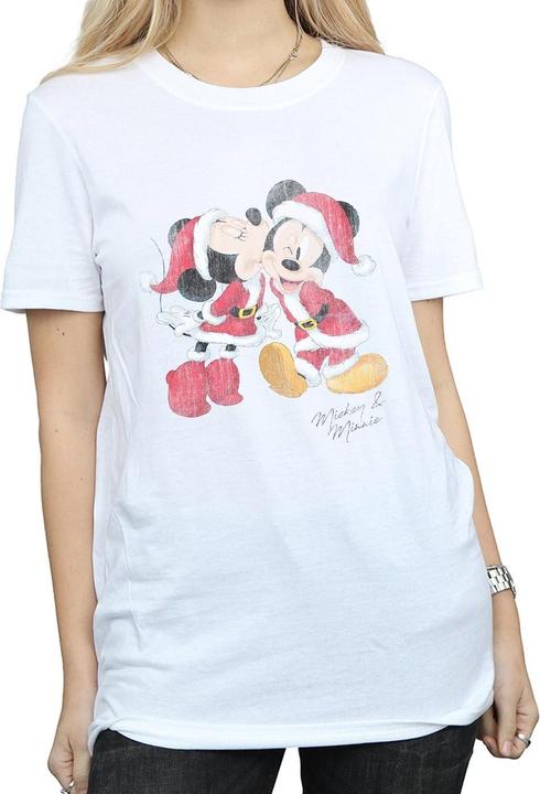 Immagine prodotto Disney Mickey And Minnie Christmas Kiss Maglietta Ampia Donna (XL)