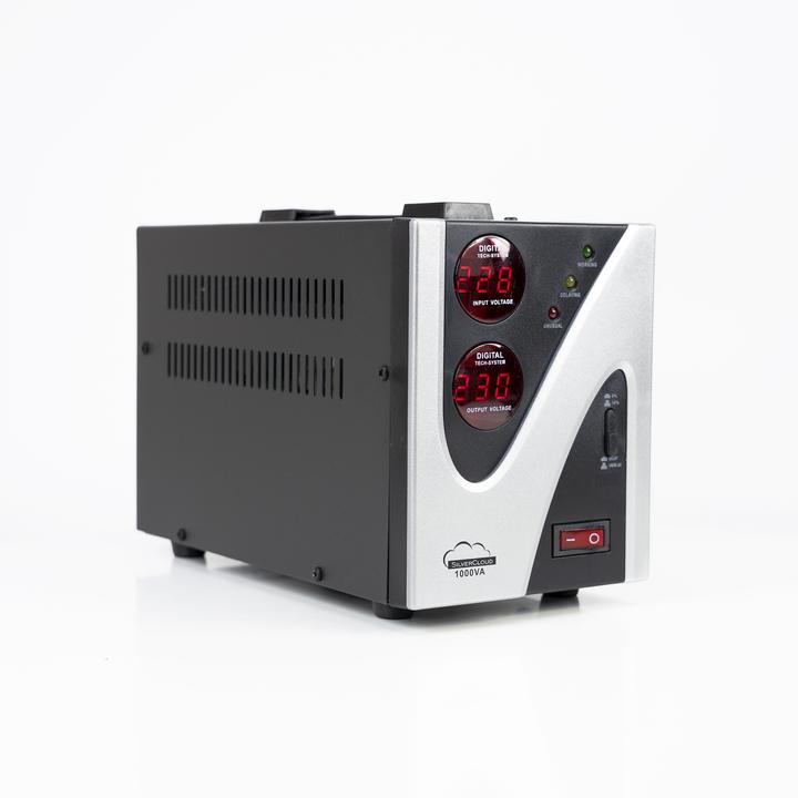 Image du produit SilverCloud Stabilisateur de tension 1000VA 600W 4,5A (1000 VA, 600 W, Double convertisseur en ligne Onduleur)