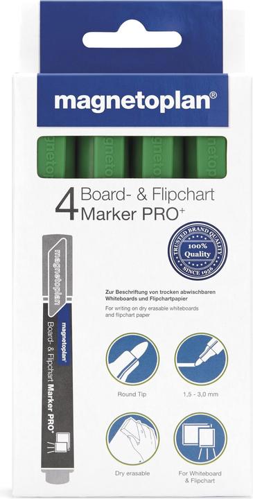 Actual product image Magnetoplan Board and flipchart markers (Green, 3 mm, 4 x)