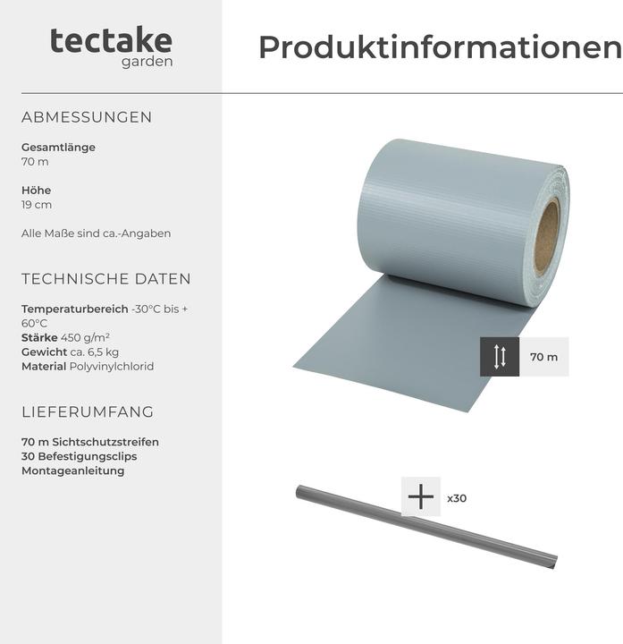 Immagine prodotto tectake Film per la privacy in PVC (7000 cm)