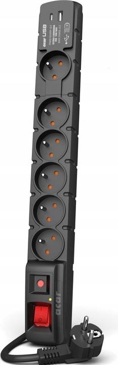 Produktbild Acar Surge Protector S6 USB A+C 6x French Pd