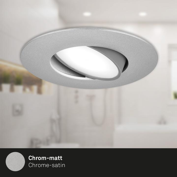 Immagine prodotto Briloner Apparecchi da incasso a LED, set di 3, IP65, cromo opaco, 3xLED board/4.9W (480 lm)