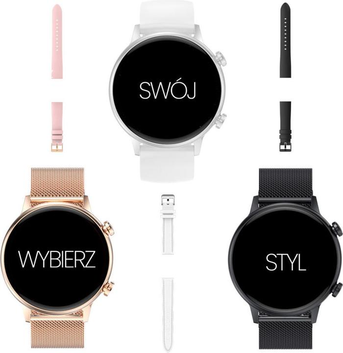 Actual product image Manta Smartwatch damski Alexa Mini biały (39 mm)
