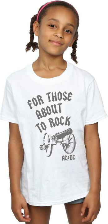 Actual product image AC/DC Girls For Those About To Rock Cannon Cotton T-Shirt (140, 146)